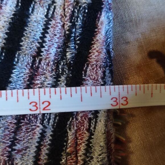 Love Fire Women's Size S tunic dress Boho Striped Black Gray Raspberry - Picture 6 of 9